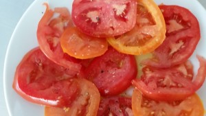 Tomatoes with EVO, salt & pepper...all you need