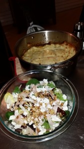 Endive salad and shepherd's pie.