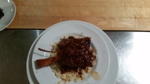 Lamb shank on couscous