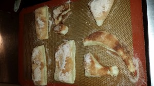 Free form cinnamon pastries (from extra puff pastry)