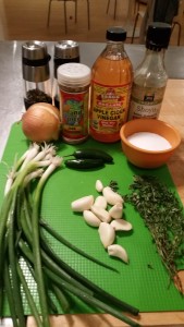 Ingredients for jerk marinade