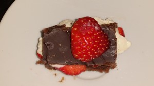 Top View of brownie ice cream sandwich.