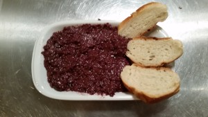 Tapenade (black kalamata olive) dip