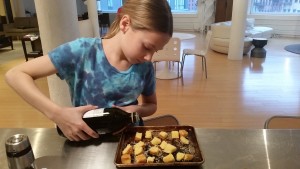 What to do with corn bread? Make corn bread croutons!