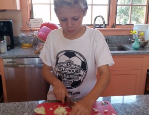 Chopping onions