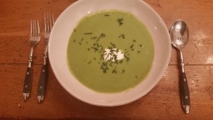 Fresh pea soup